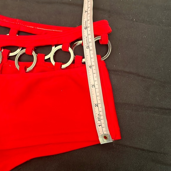 Cherry Red two piece dance festival outfit - Picture 5 of 9